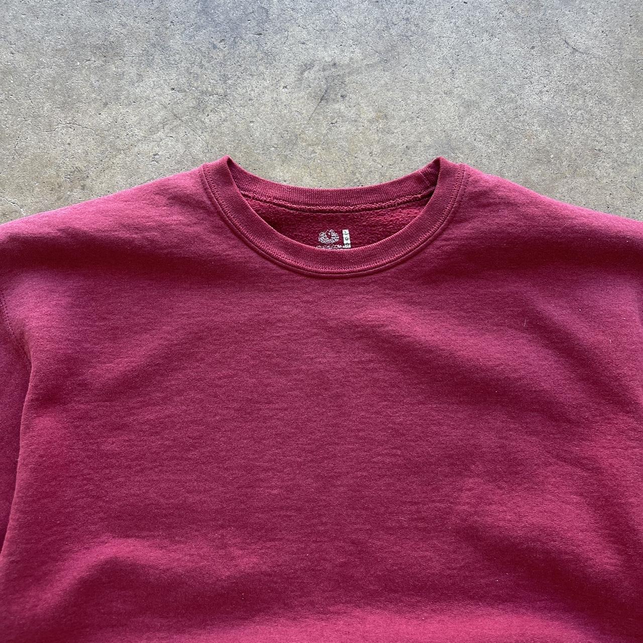 Men's Red Fruit of the loom blank Heavyweight crewneck Size XL