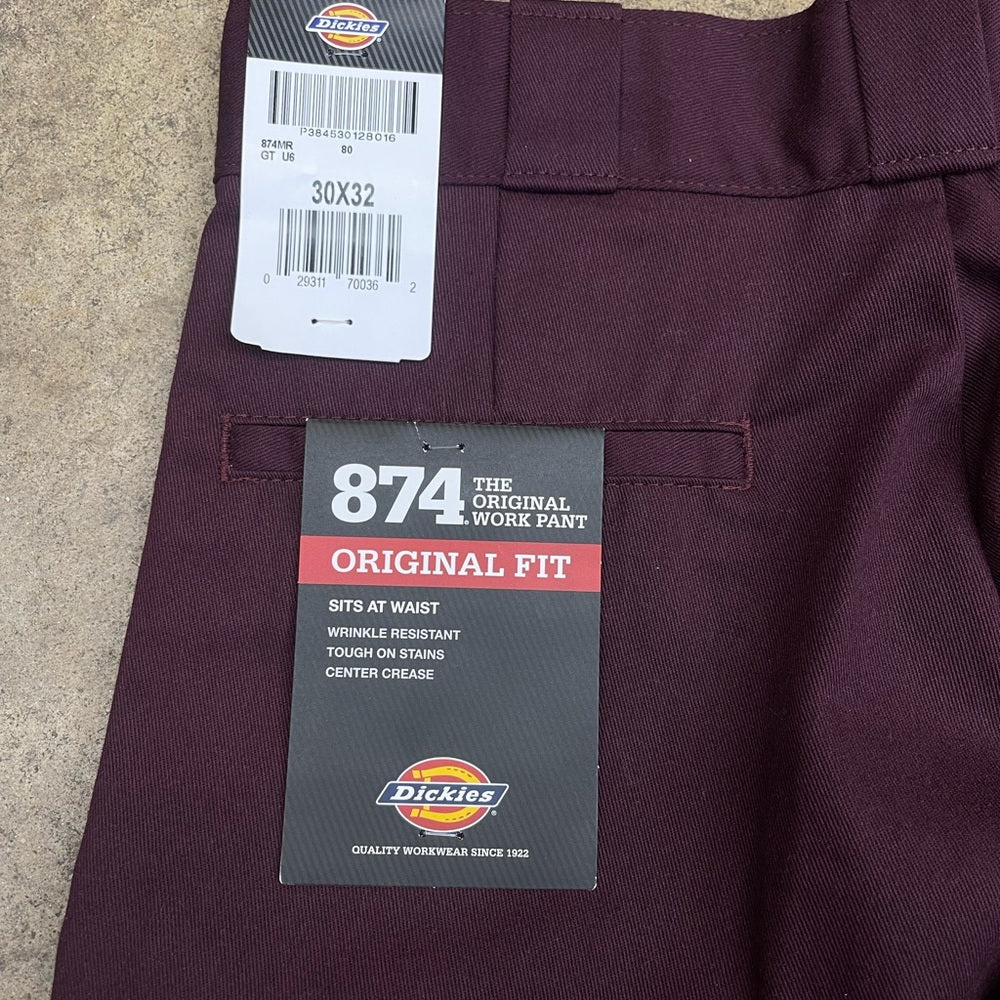 Men’s brand new burgundy dickies 874 chino pants