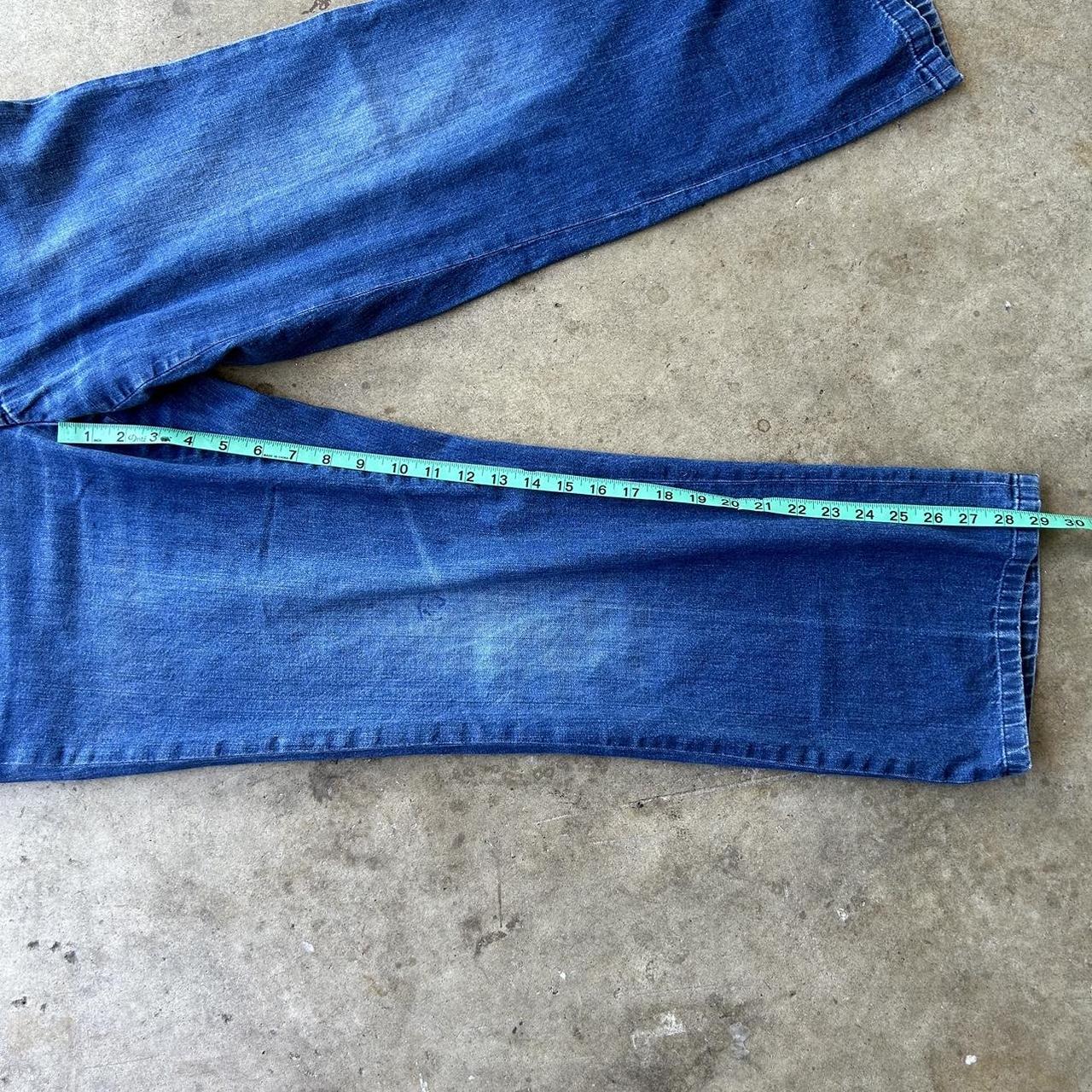 Vintage 70s IZOD Lacoste Blue jeans waist is 16' length 29'