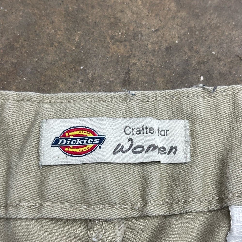 Women’s cream dickies double knee pants size 12