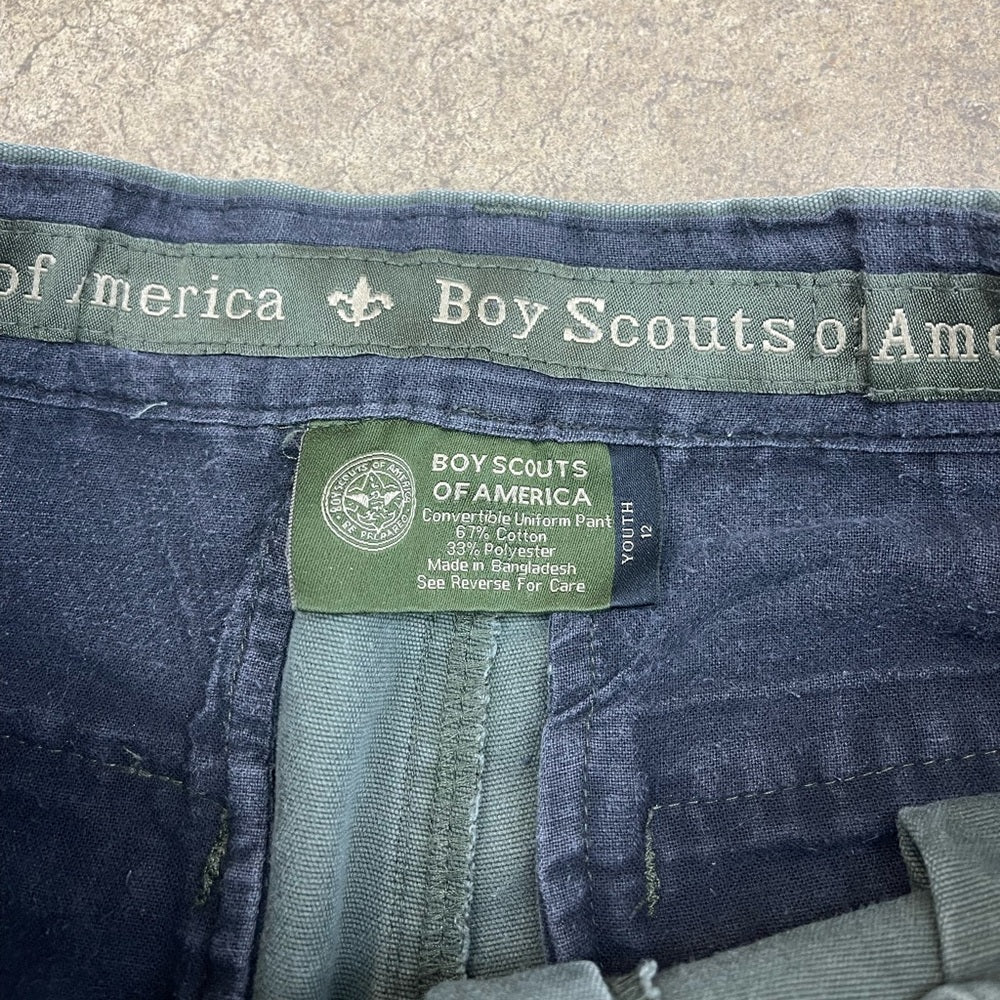 Vintage Youth Boy Scouts tactical cargo pants size Y 12